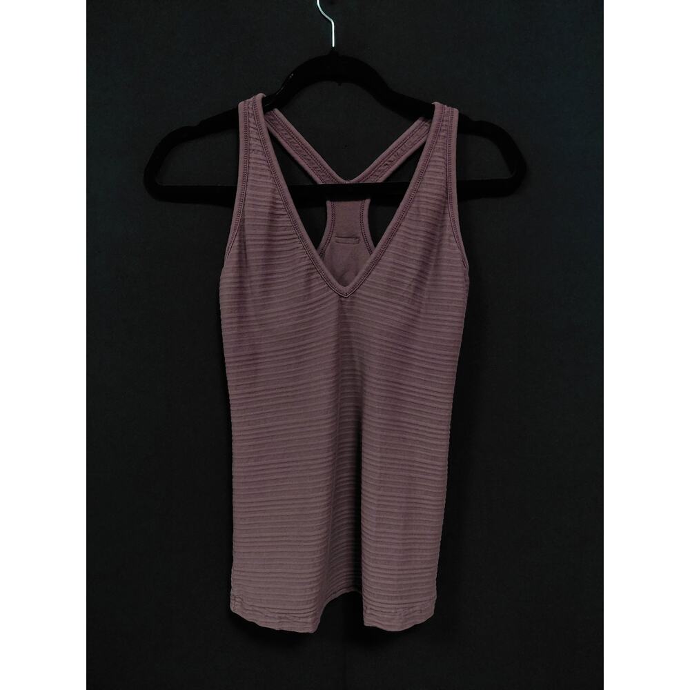 HARD TAIL FOREVER Cotton Spandex Tank Top Purple Solid Knit Sleeveless Size M